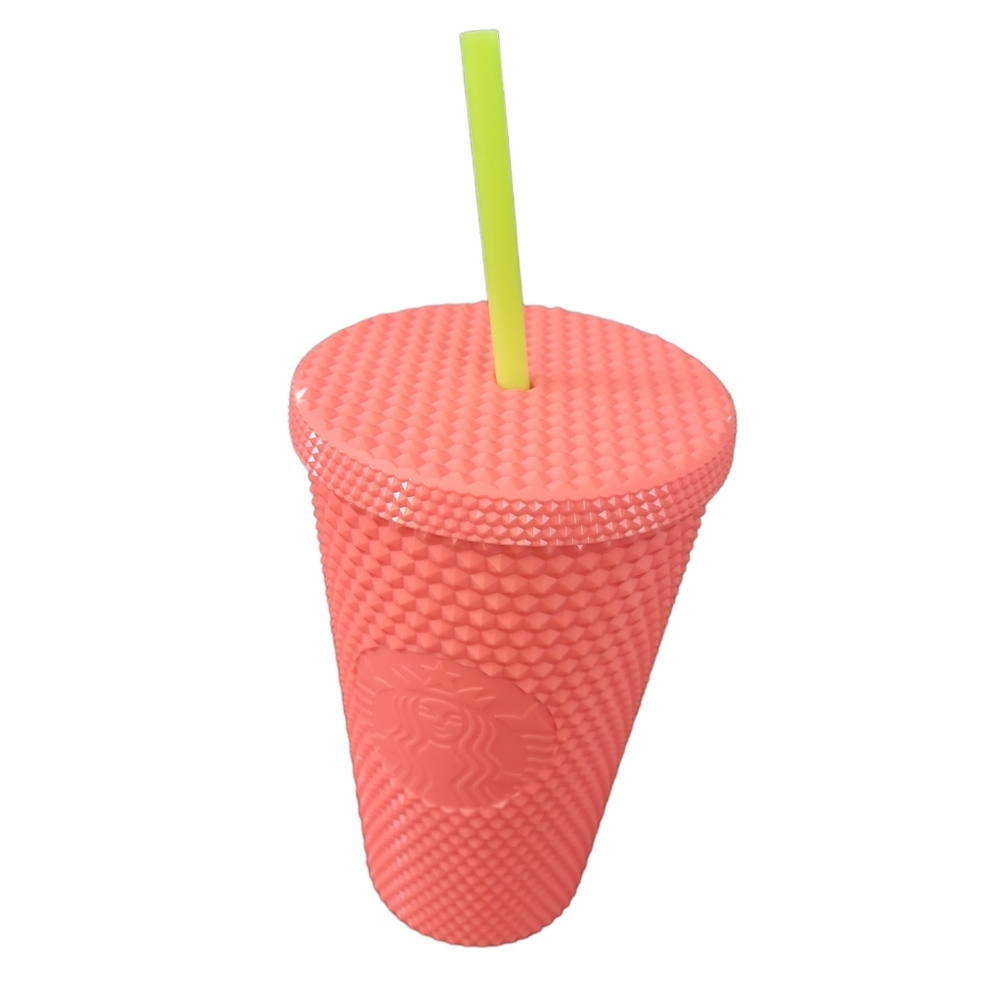 Starbucks Summer 2022 Glossy Dragonfruit Pink Studded Tumbler Grande 16 oz
